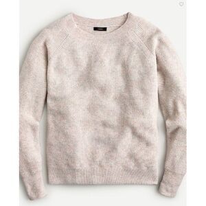 J.Crew Pastel Waffle Knit Cotton Blend Long Sleeve Crew Neck Pullover Sweater